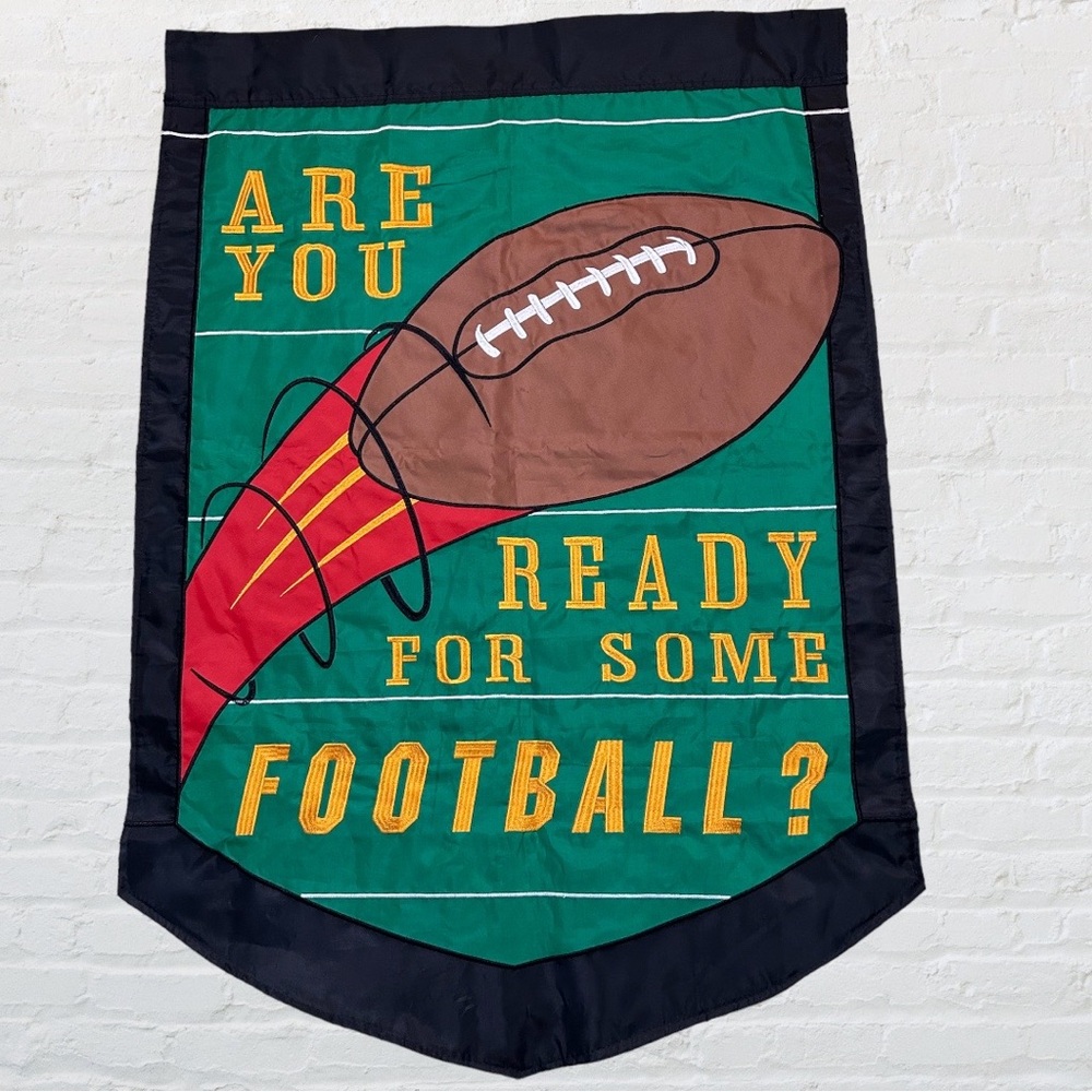Vintage House Flag Banner Football Season Fall 40 x 28